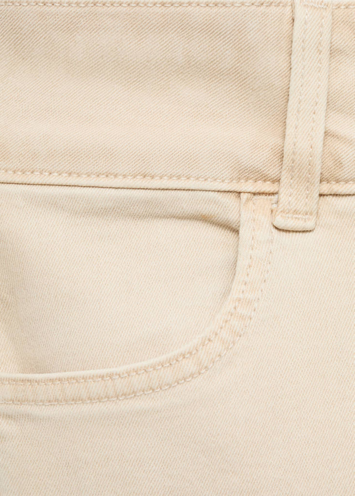 Low-waist flared jeans — Beige