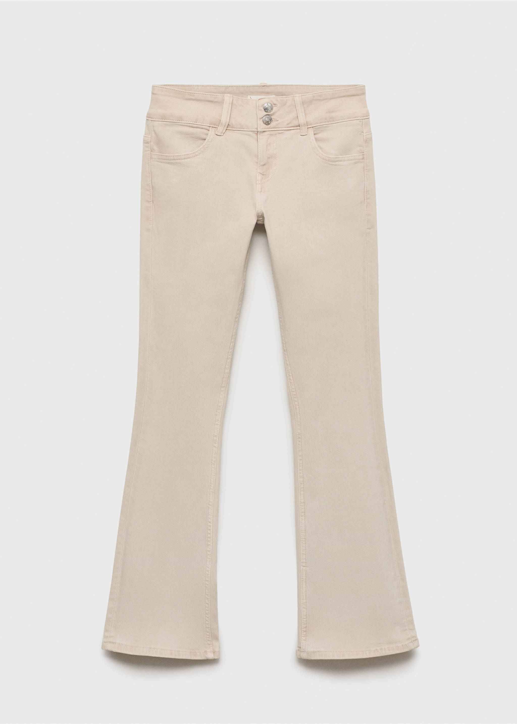 Low-waist flared jeans - Article without model, Beige. Ref: 17001225-00.