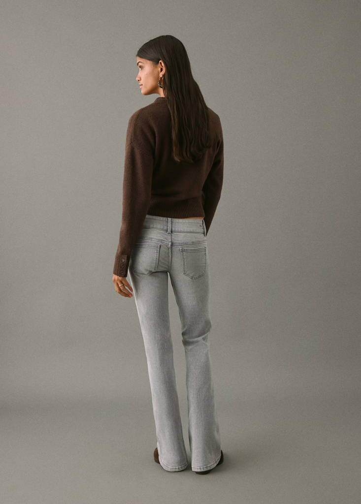 Low-waist flared jeans — Denim Grey