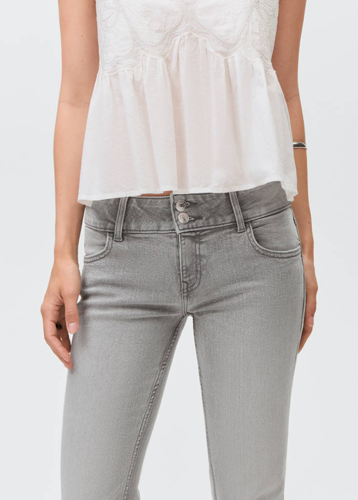 Low-waist flared jeans — Denim Grey