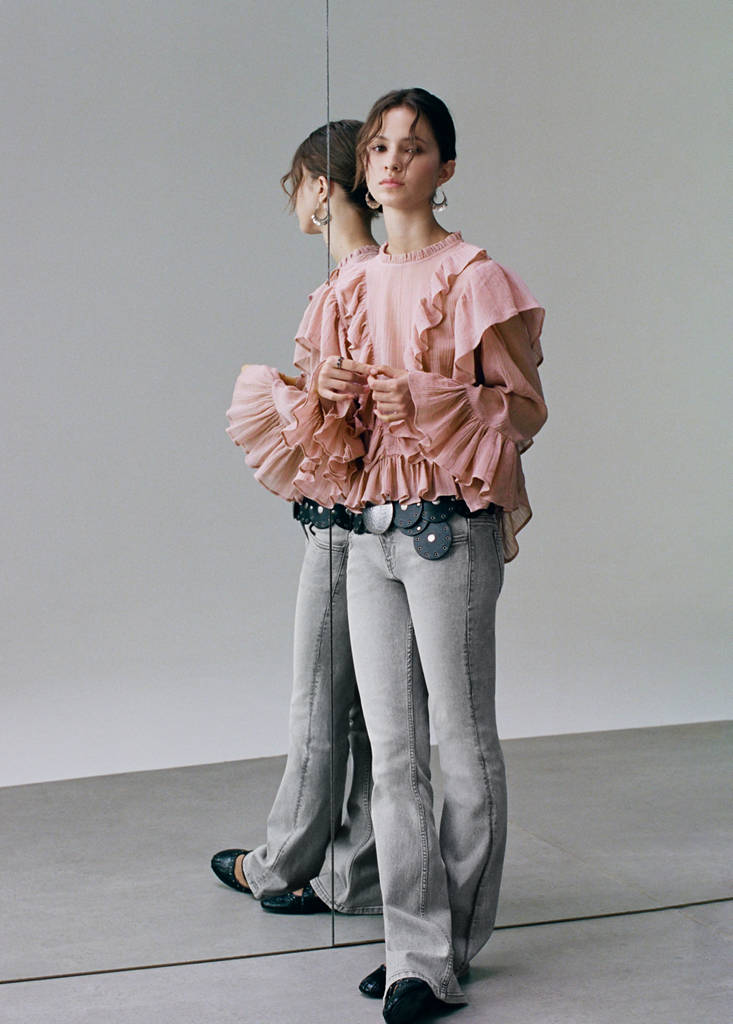 Low-waist flared jeans — Denim Grey