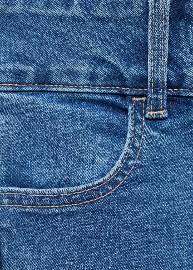 Low-waist flared jeans — Medium Blue