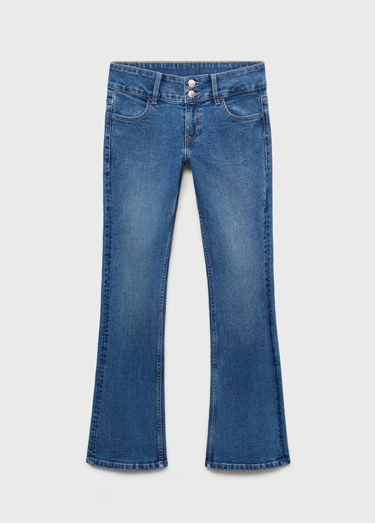 Low-waist flared jeans — Medium Blue