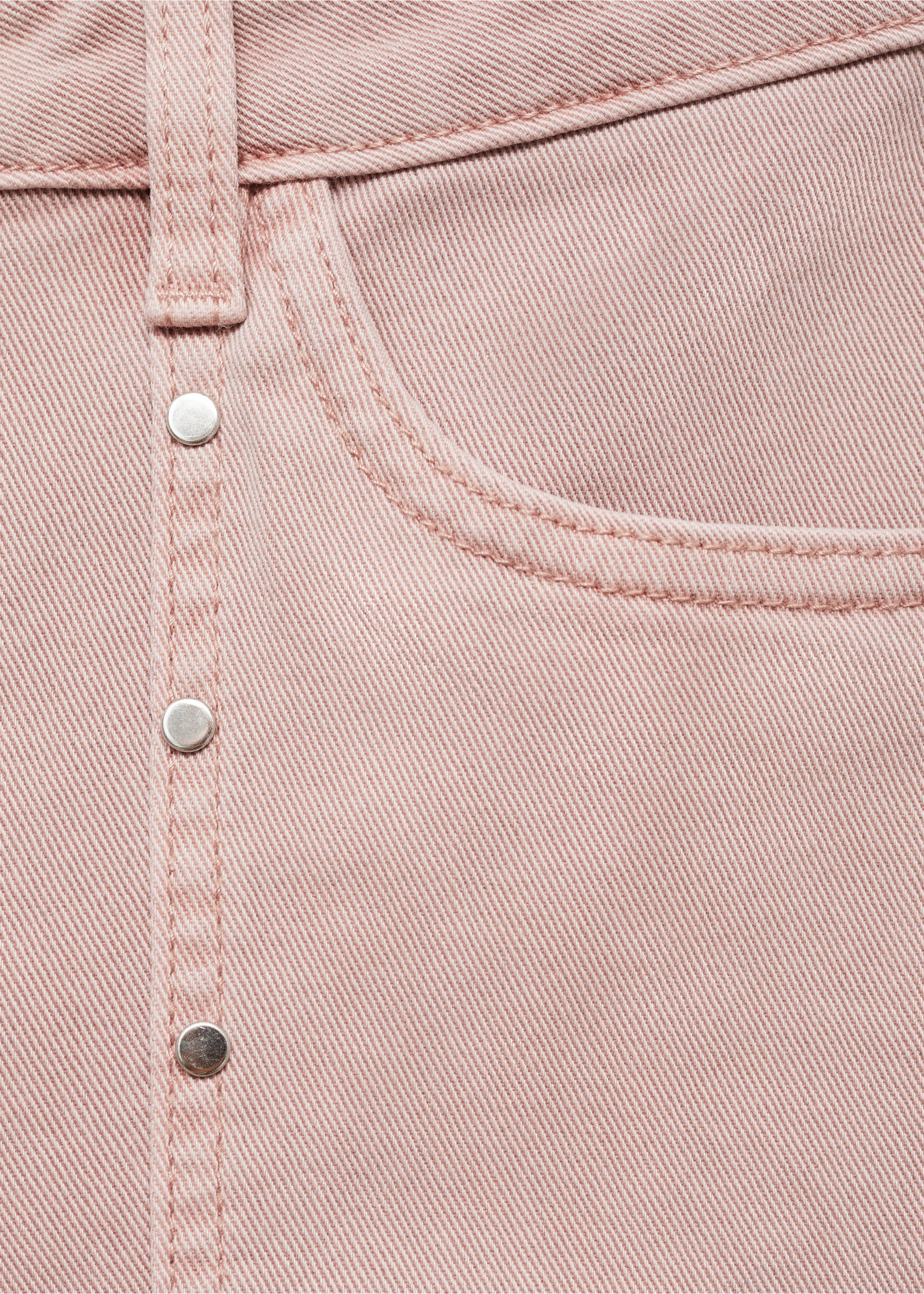 Jean style jupe-culotte clouté - Détail de l'article 0, Rose pastel. Ref: 17001228-00.