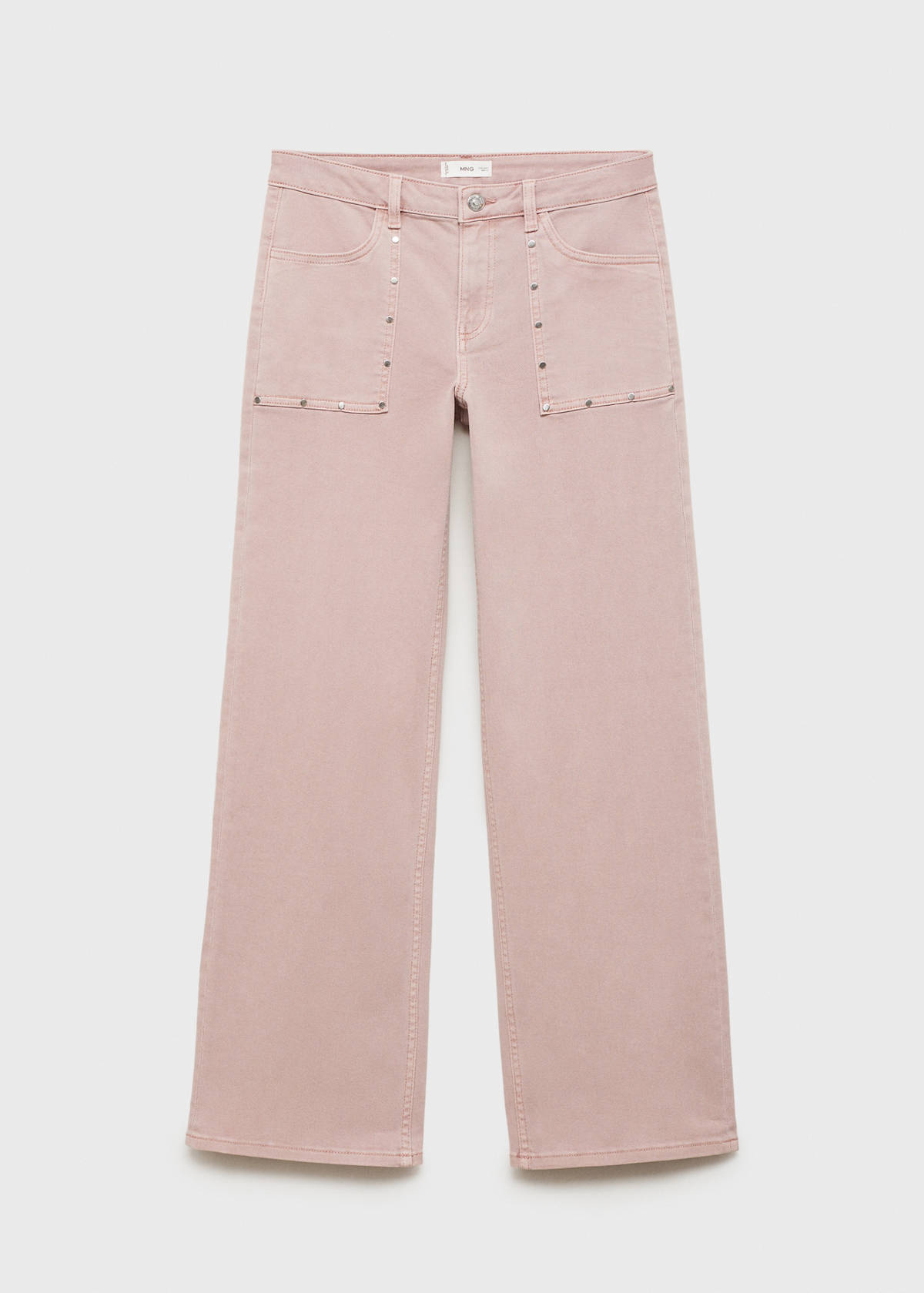 Studded culotte jeans — Pastel Pink