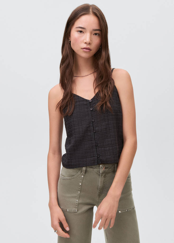 Studded culotte jeans — Pastel Green