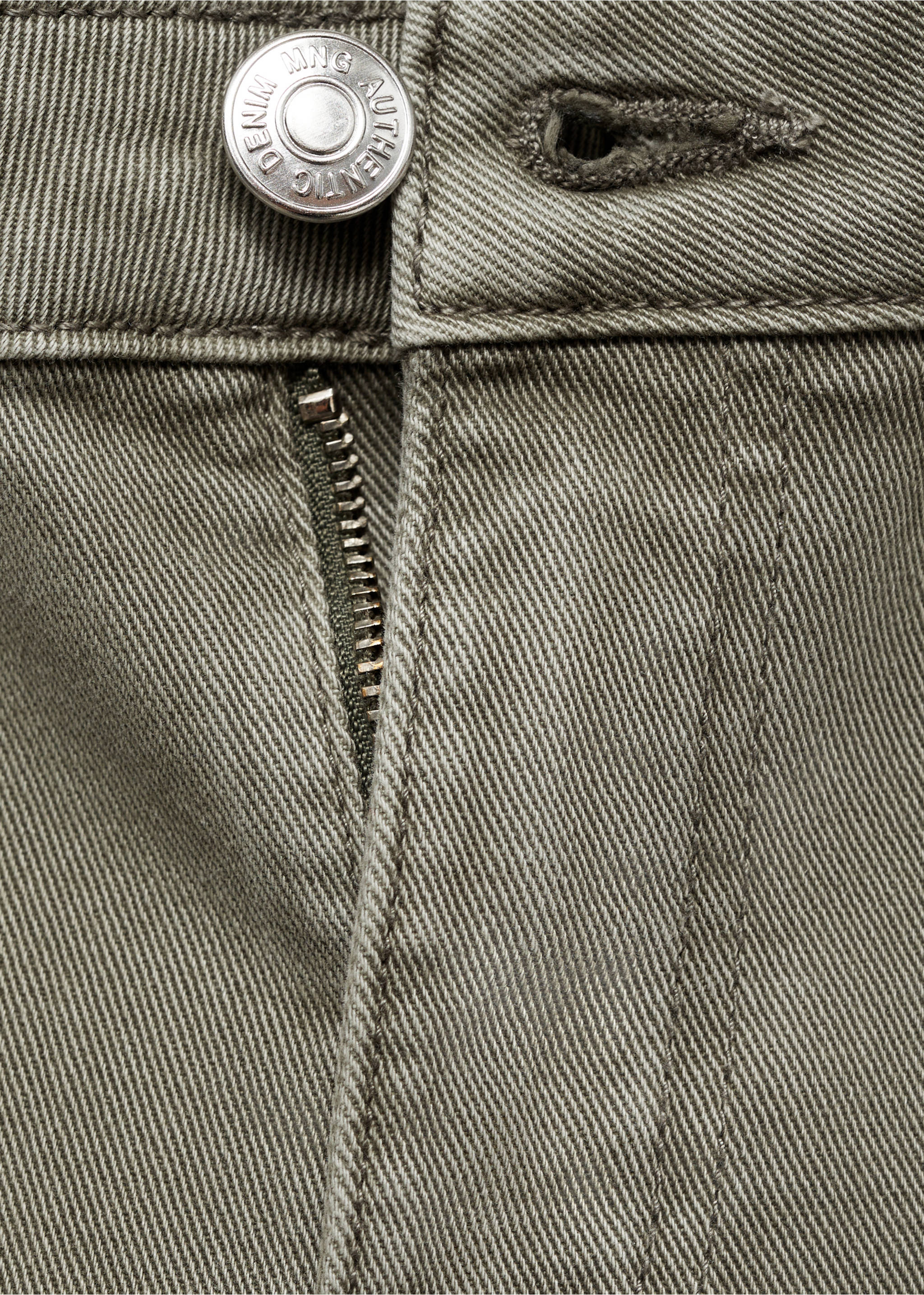 Jean style jupe-culotte clouté - Détail de l'article 8, Vert pastel. Ref: 17001229-00.