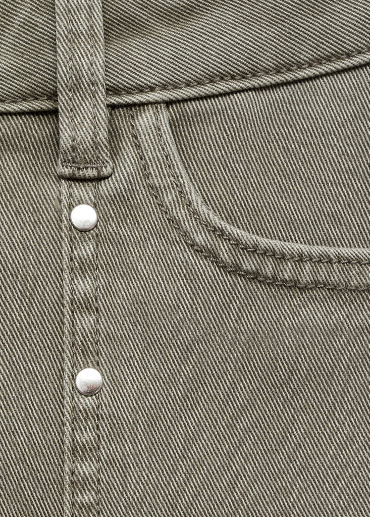 Studded culotte jeans — Pastel Green