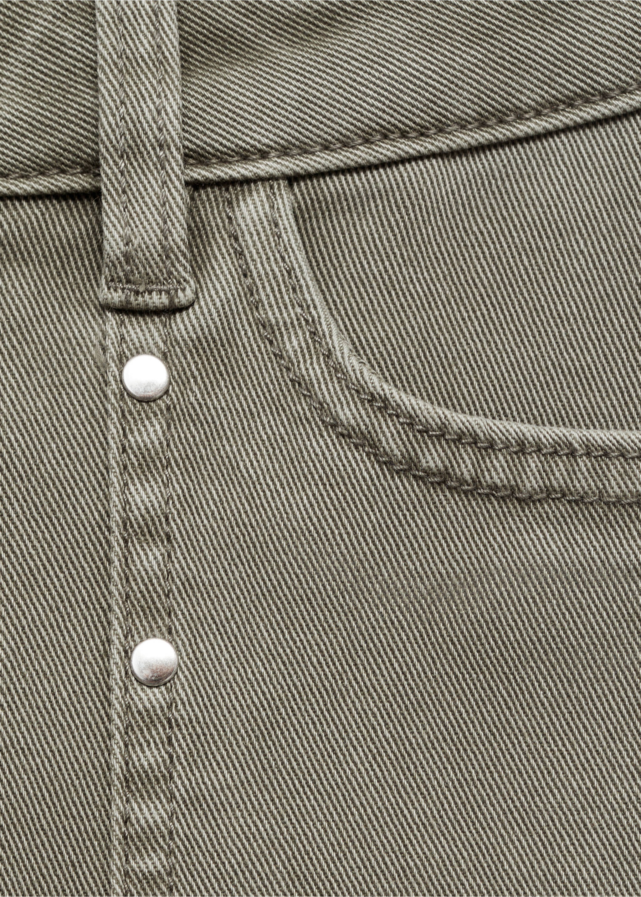 Jean style jupe-culotte clouté - Détail de l'article 0, Vert pastel. Ref: 17001229-00.