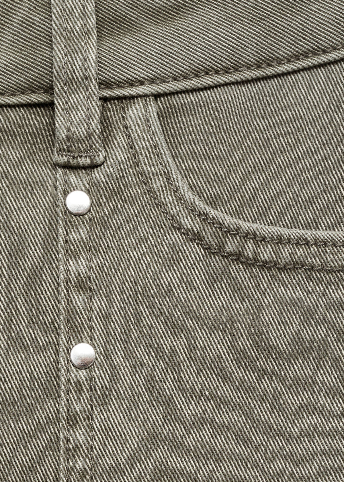 Studded culotte jeans — Pastel Green