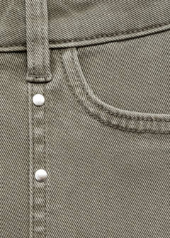 Studded culotte jeans — Pastel Green 9