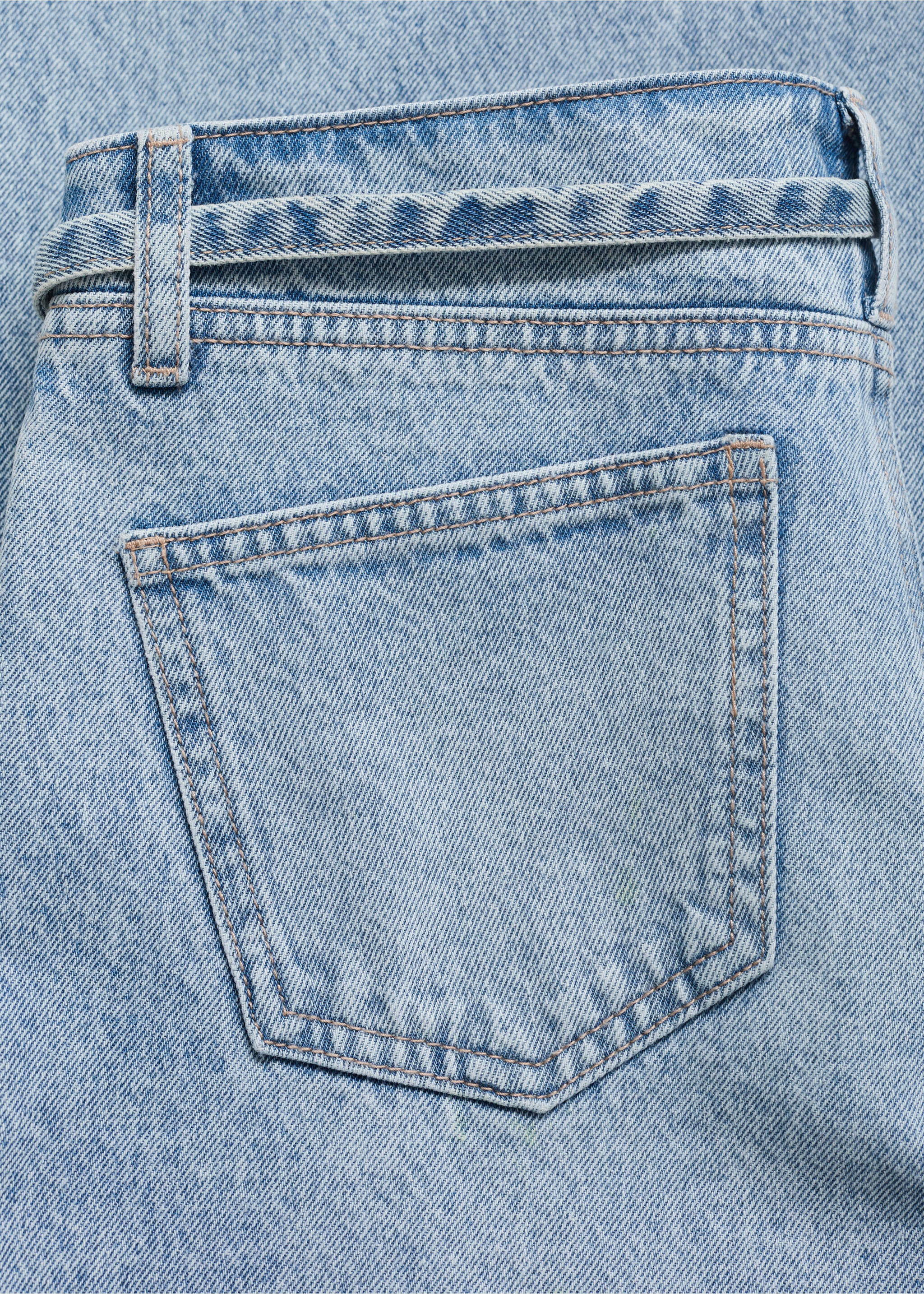 Wide leg jeans with loop - Details of the article 0, Light Blue. Ref: 17001230-00.
