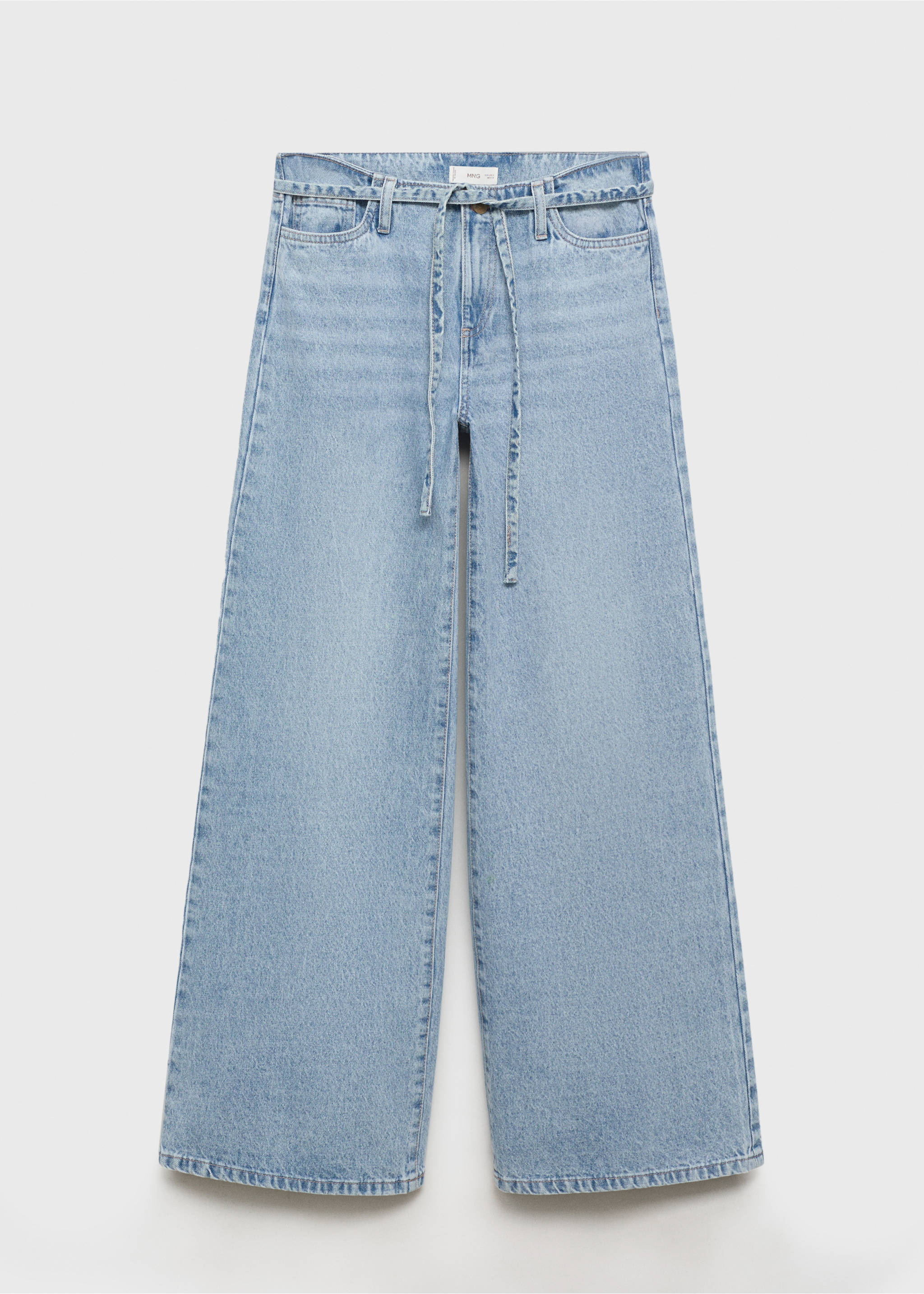 Wide leg jeans with loop - Article without model, Light Blue. Ref: 17001230-00.