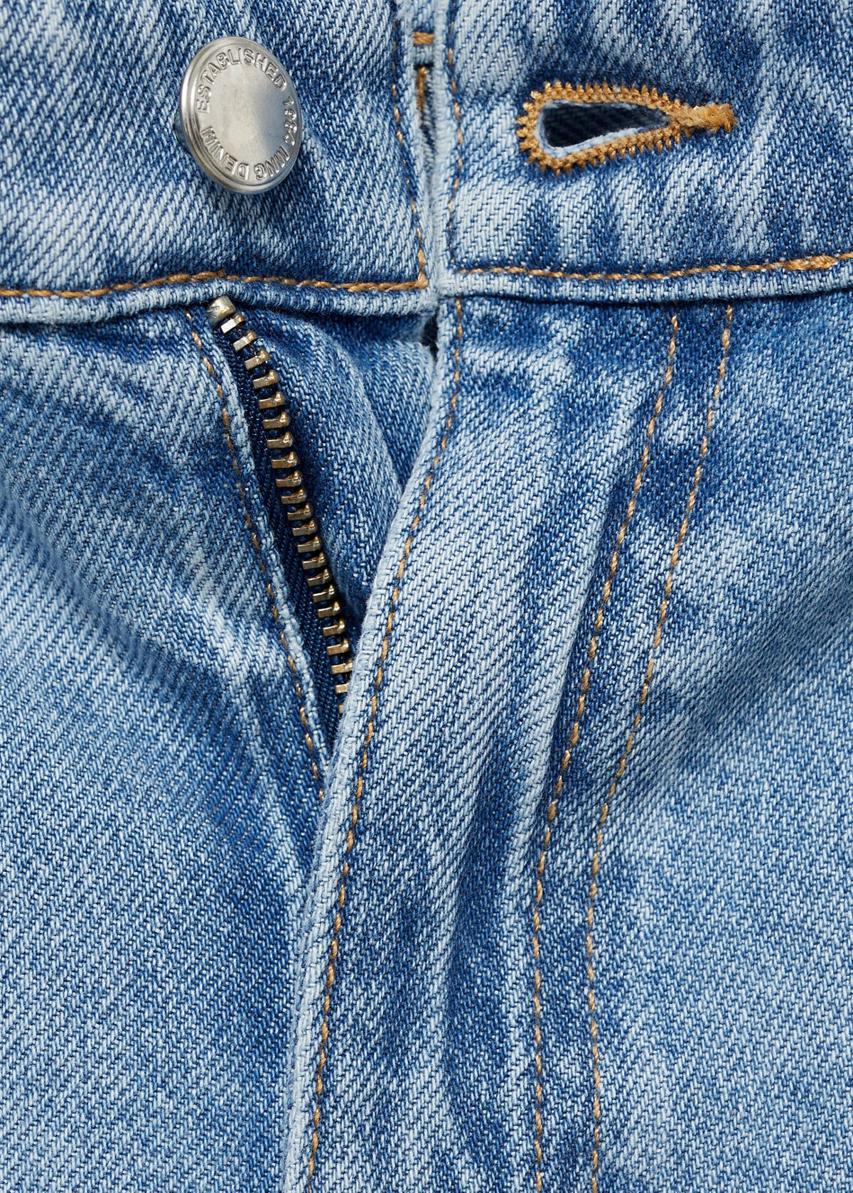 Wide leg pleated jeans — Medium Blue