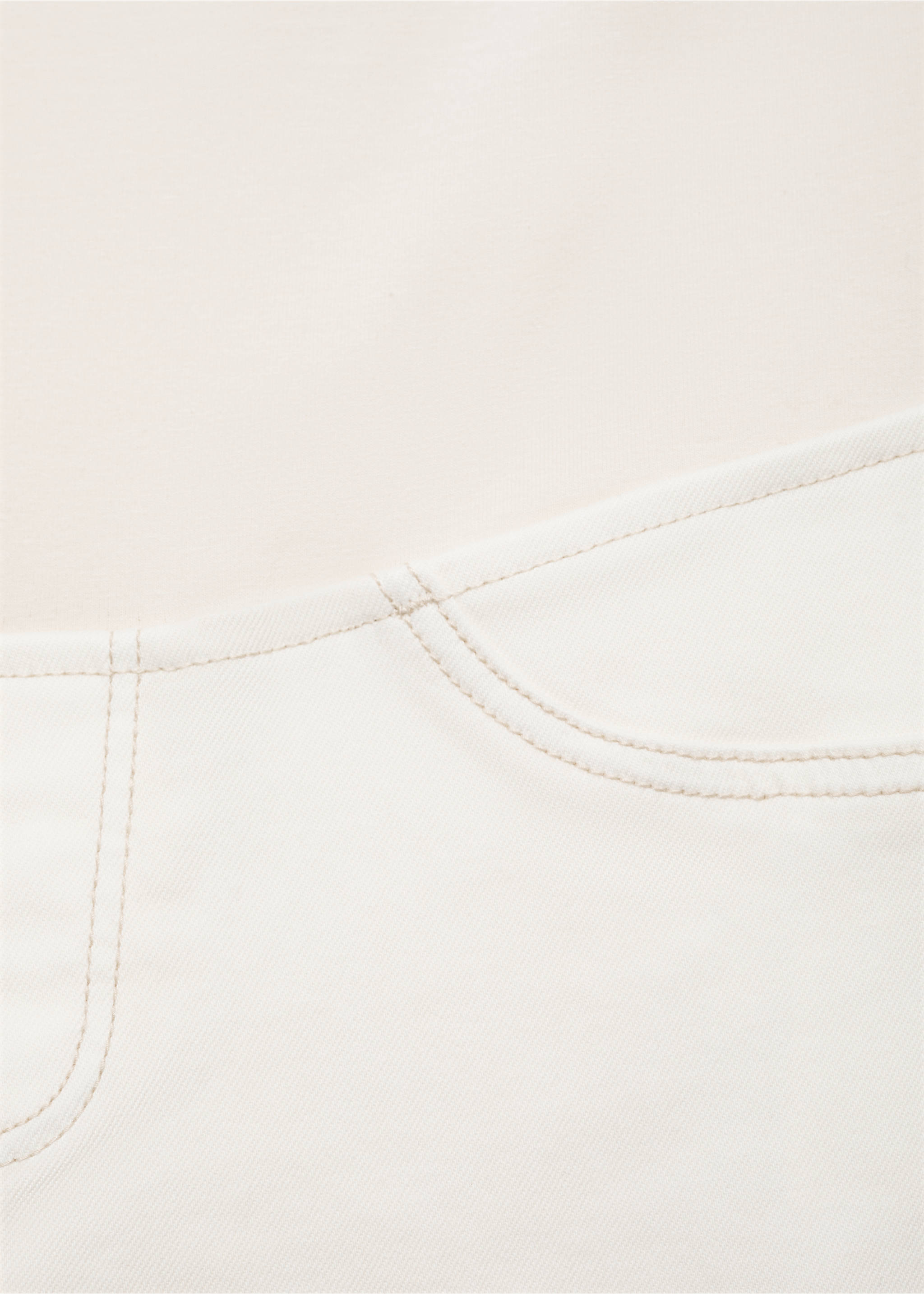 Jean de grossesse flare crop - Détail de l'article 8, Blanc cassé. Ref: 17001234-00.