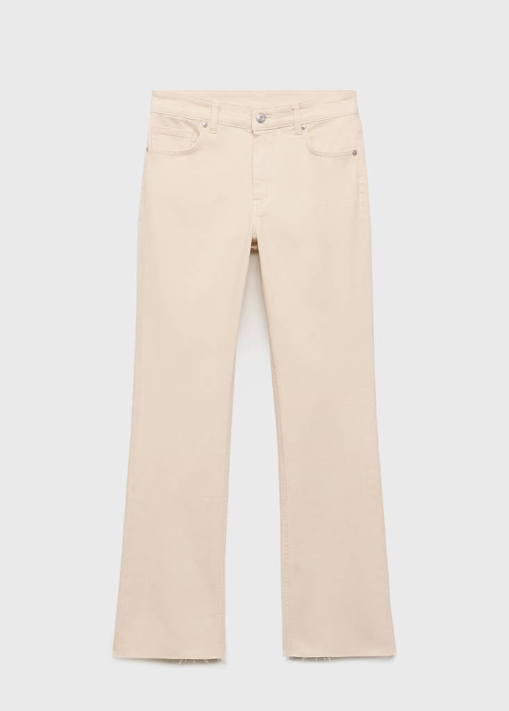 Sienna flared cropped jeans — Ecru