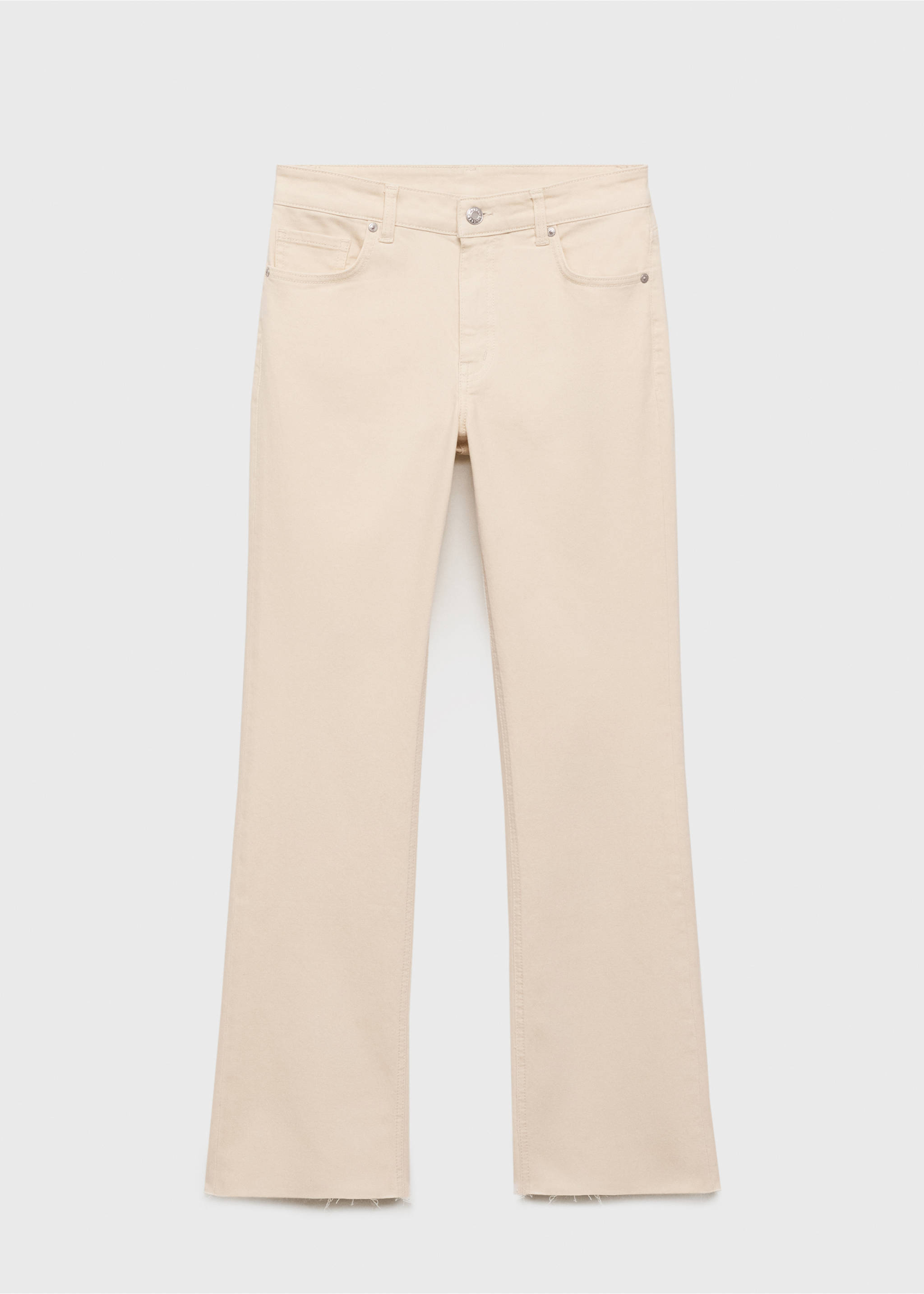 Sienna flared cropped jeans - Artikel zonder model, Ecru. Ref: 17001235-00.