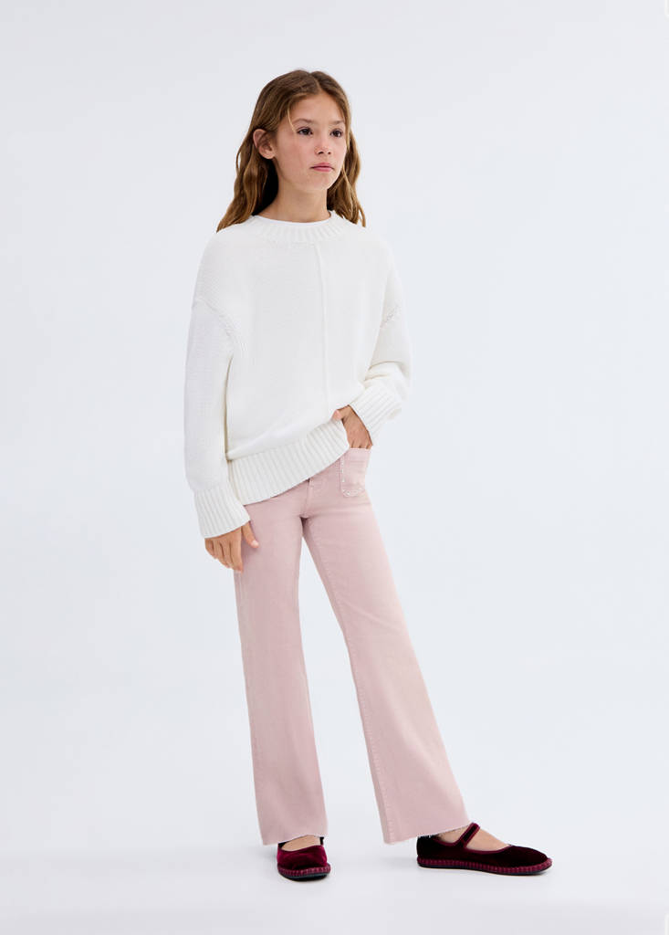 Flared jeans with studs — Light/Pastel Purple