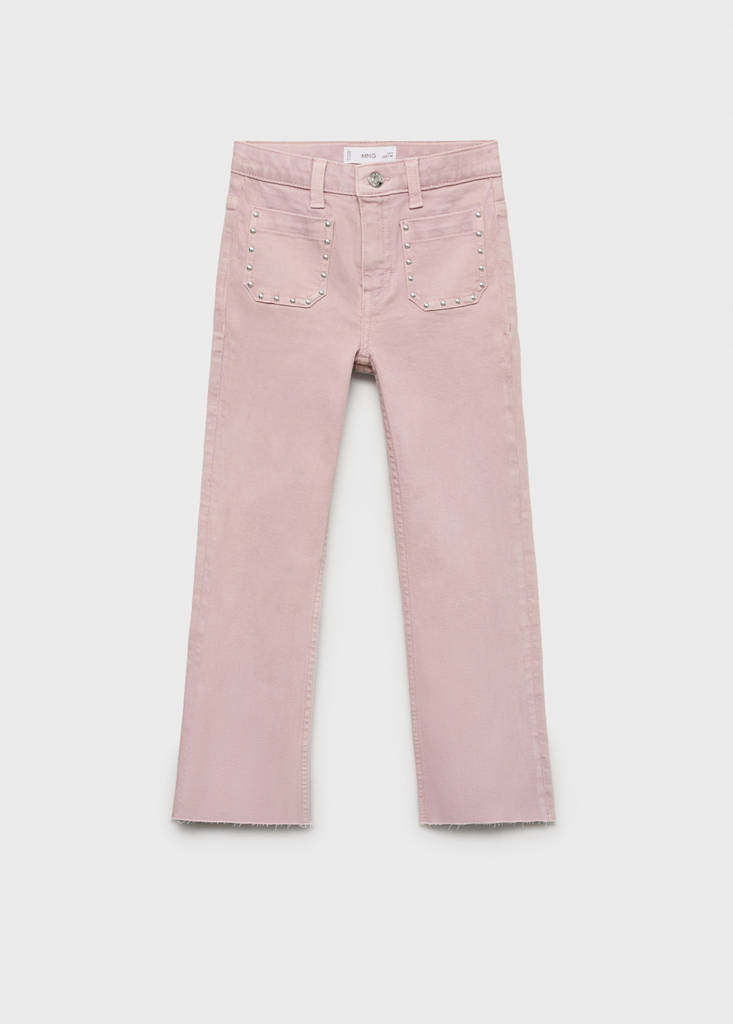 Flared jeans with studs — Light/Pastel Purple
