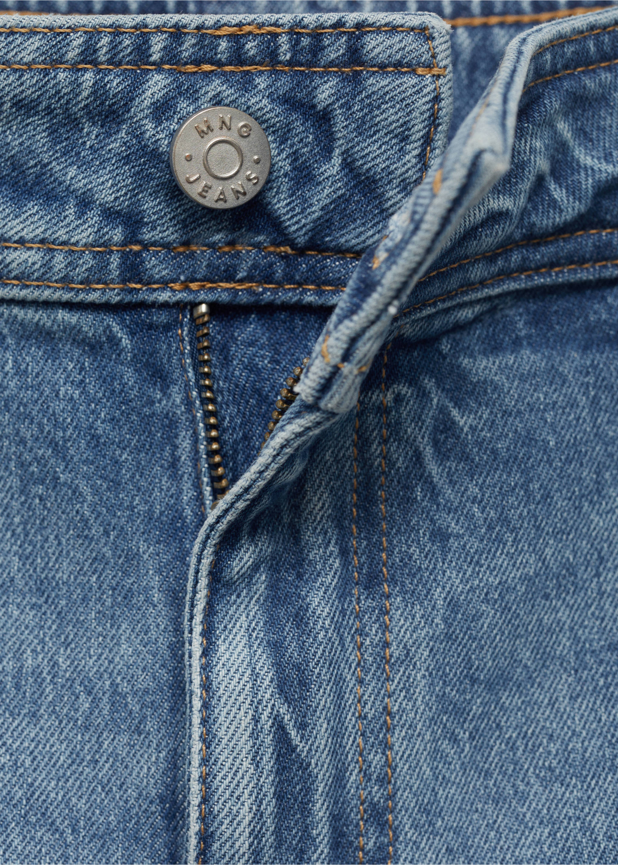 Jean style jupe-culotte Catherin taille haute - Détail de l'article 8, Bleu moyen. Ref: 17001238-00.