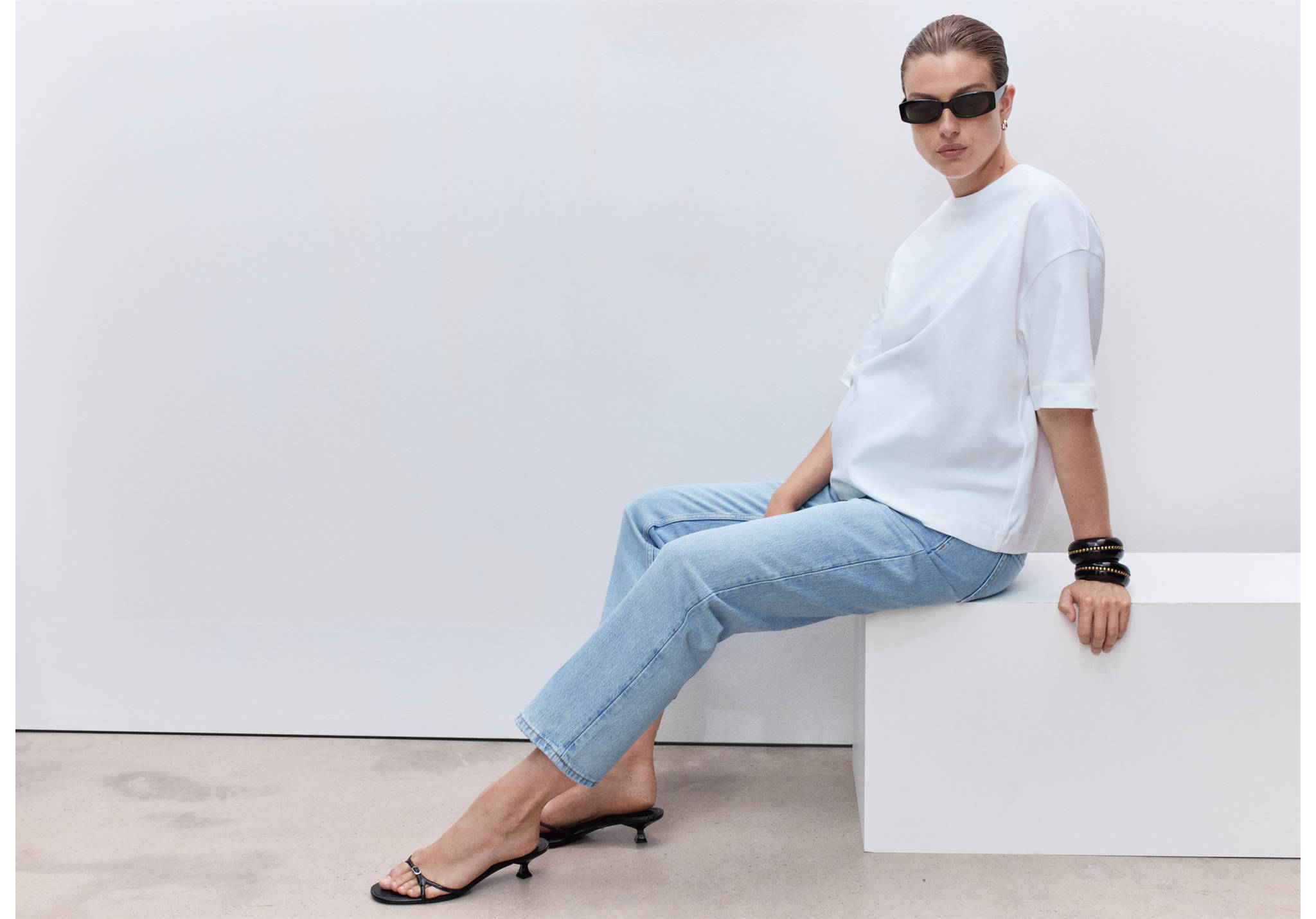 Jean de grossesse droit - Plan panoramique