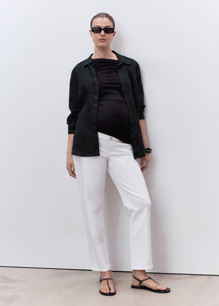 Maternity Straight Jeans — White
