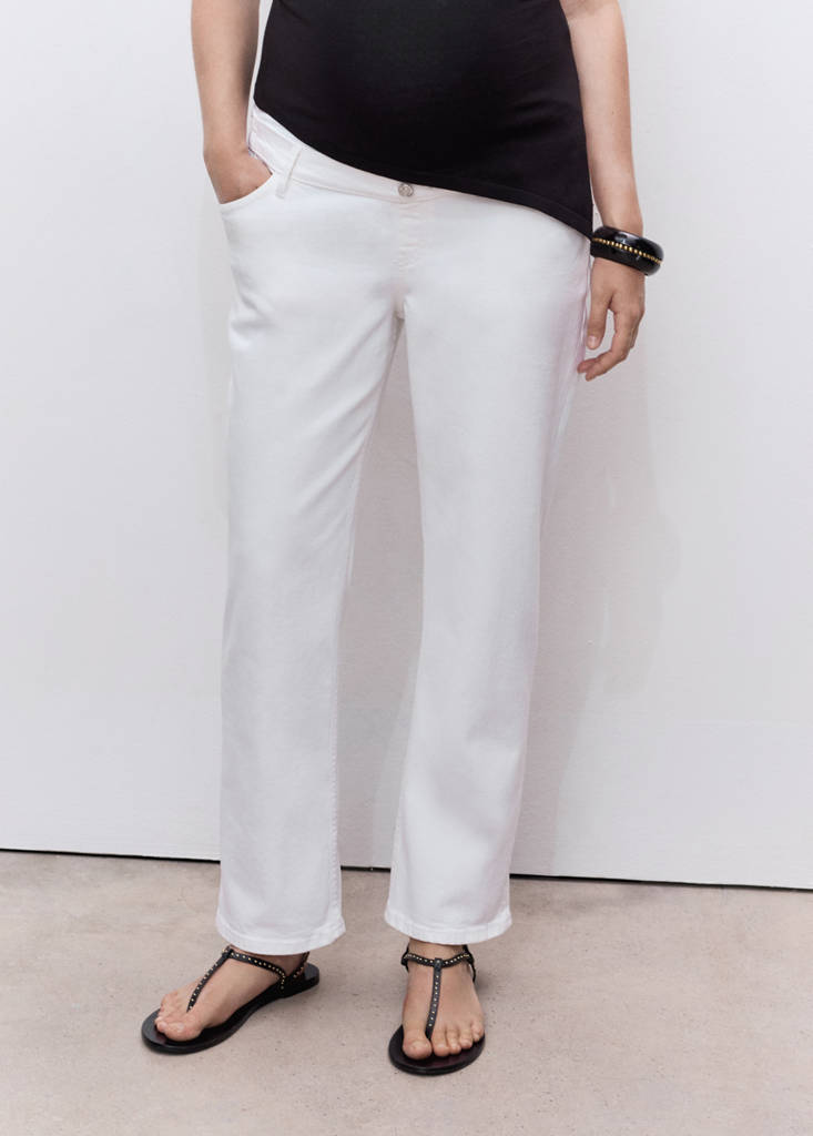 Maternity Straight Jeans — White
