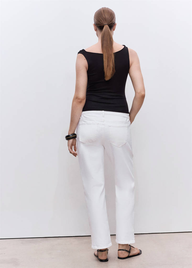 Maternity Straight Jeans — White