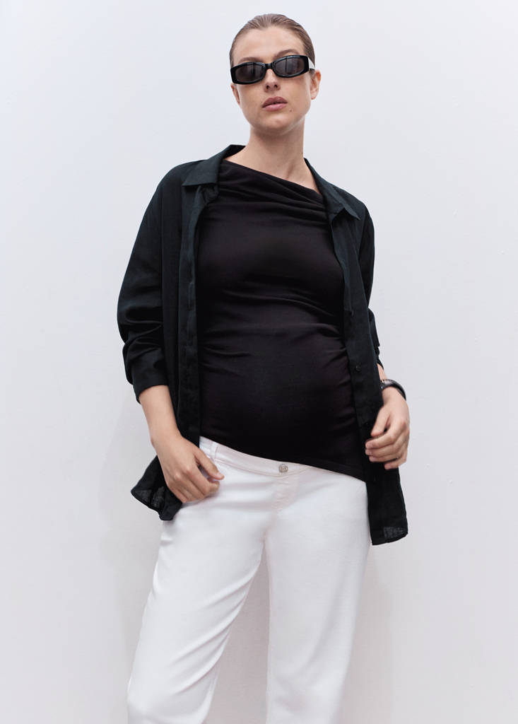 Maternity Straight Jeans — White