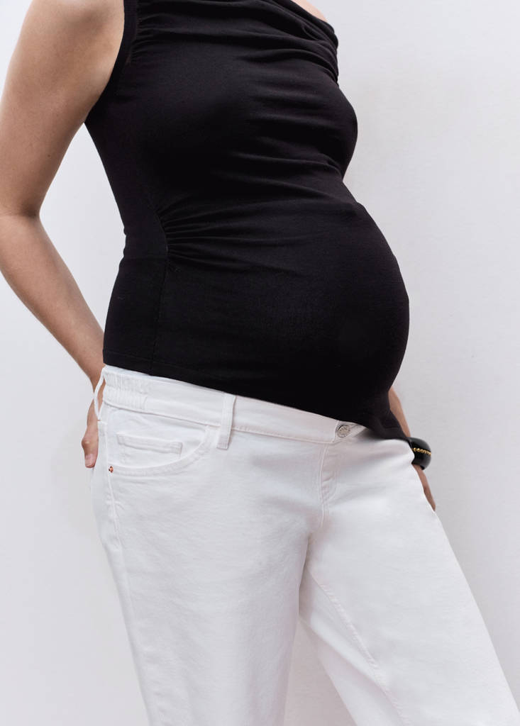 Maternity Straight Jeans — White