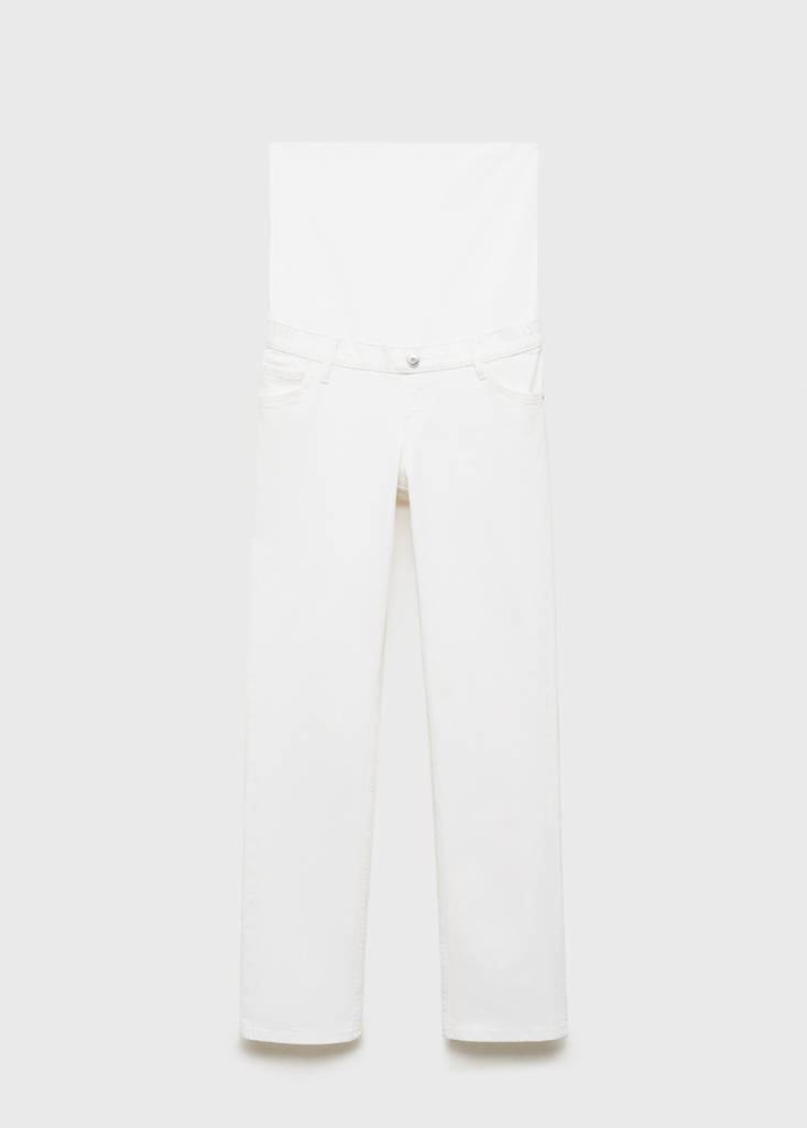 Maternity Straight Jeans — White