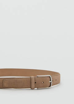 Suede leather belt — Beige 3