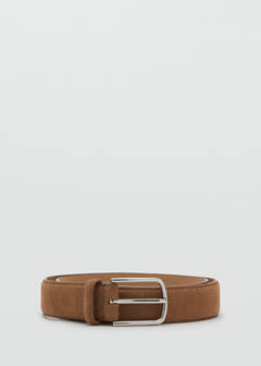 Suede leather belt — Medium Brown 1