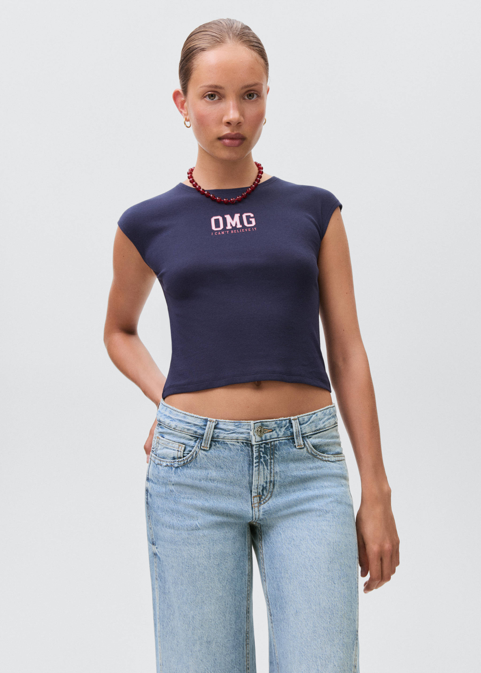 Calças de ganga de cintura baixa wideleg - Pormenor do artigo 6