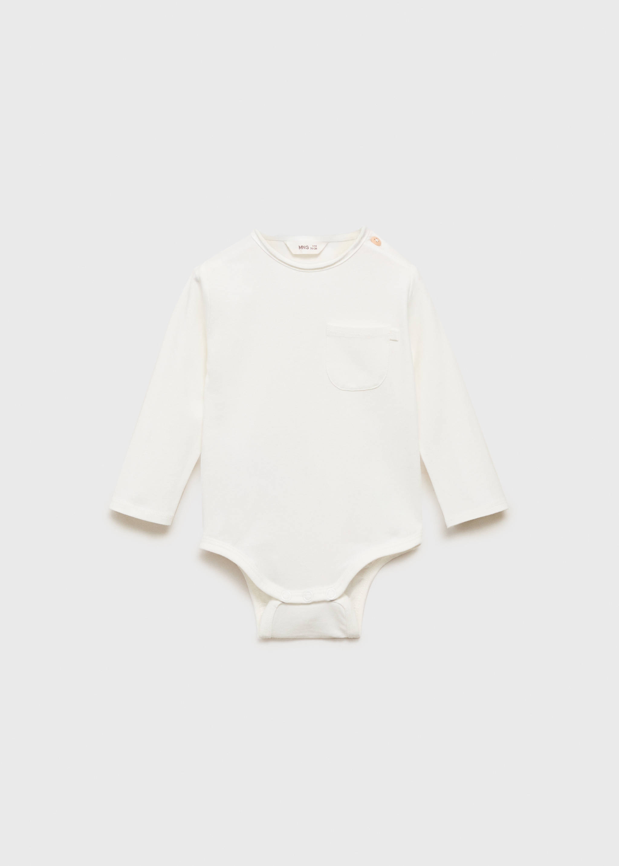 Памучно боди с джоб - Артикул без модел