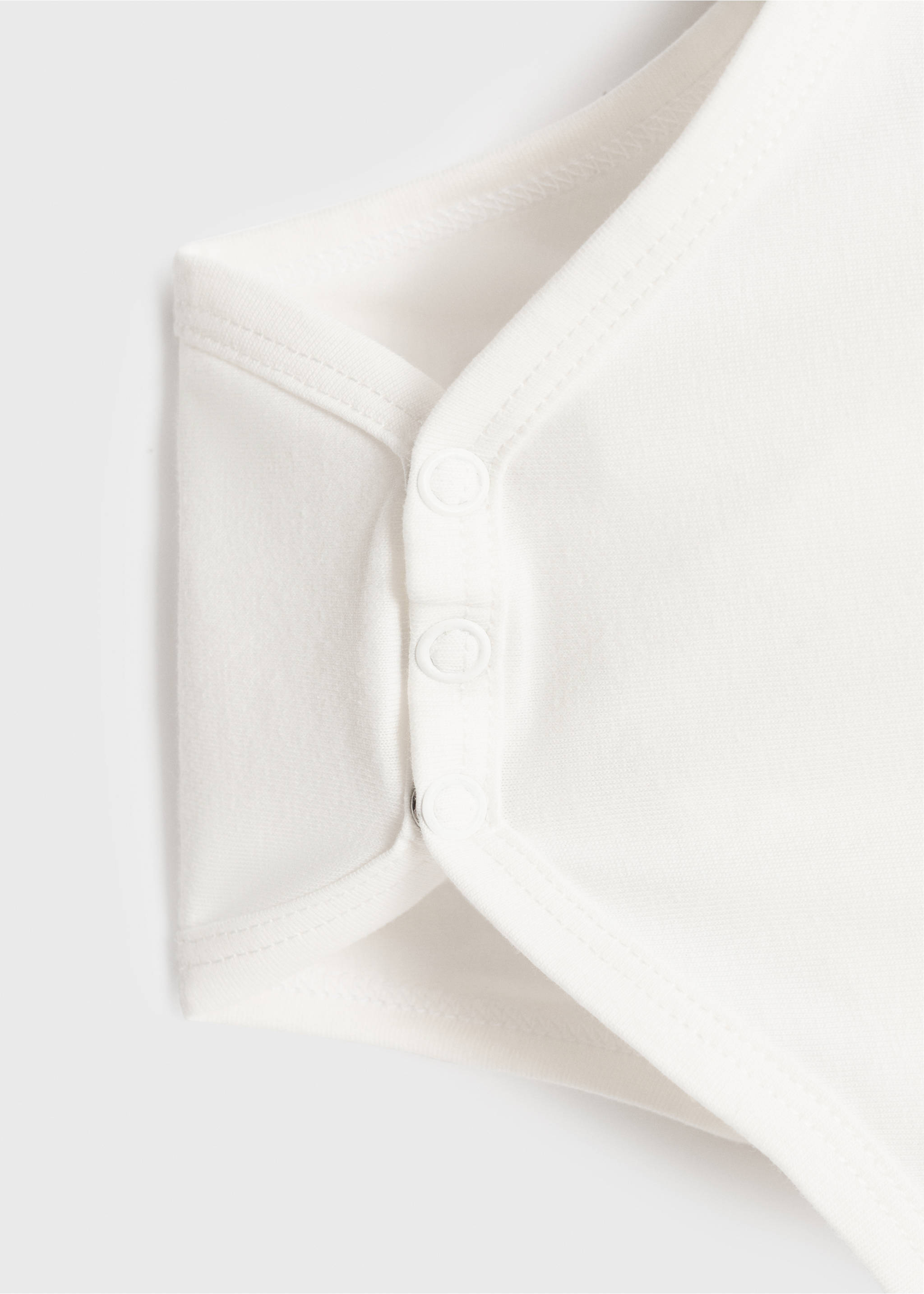 Body algodón cuello babydoll - Detalle del artículo 8, Blanco roto. Ref: 17001258-00.