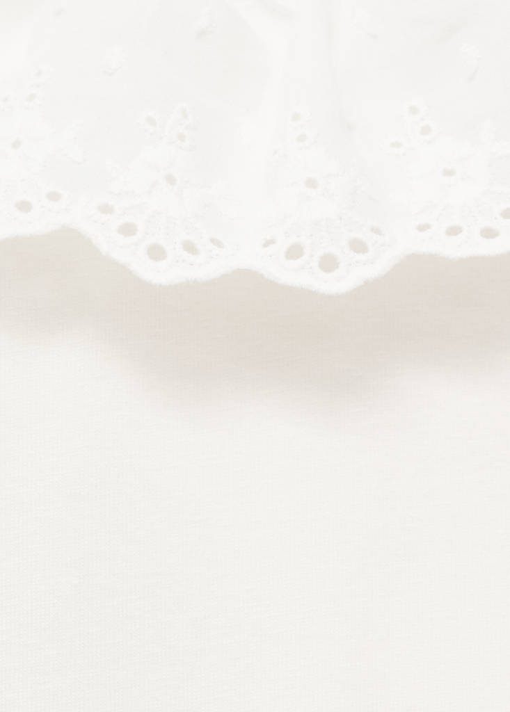 Cotton bodysuit with babydoll neckline - thumbnail 4