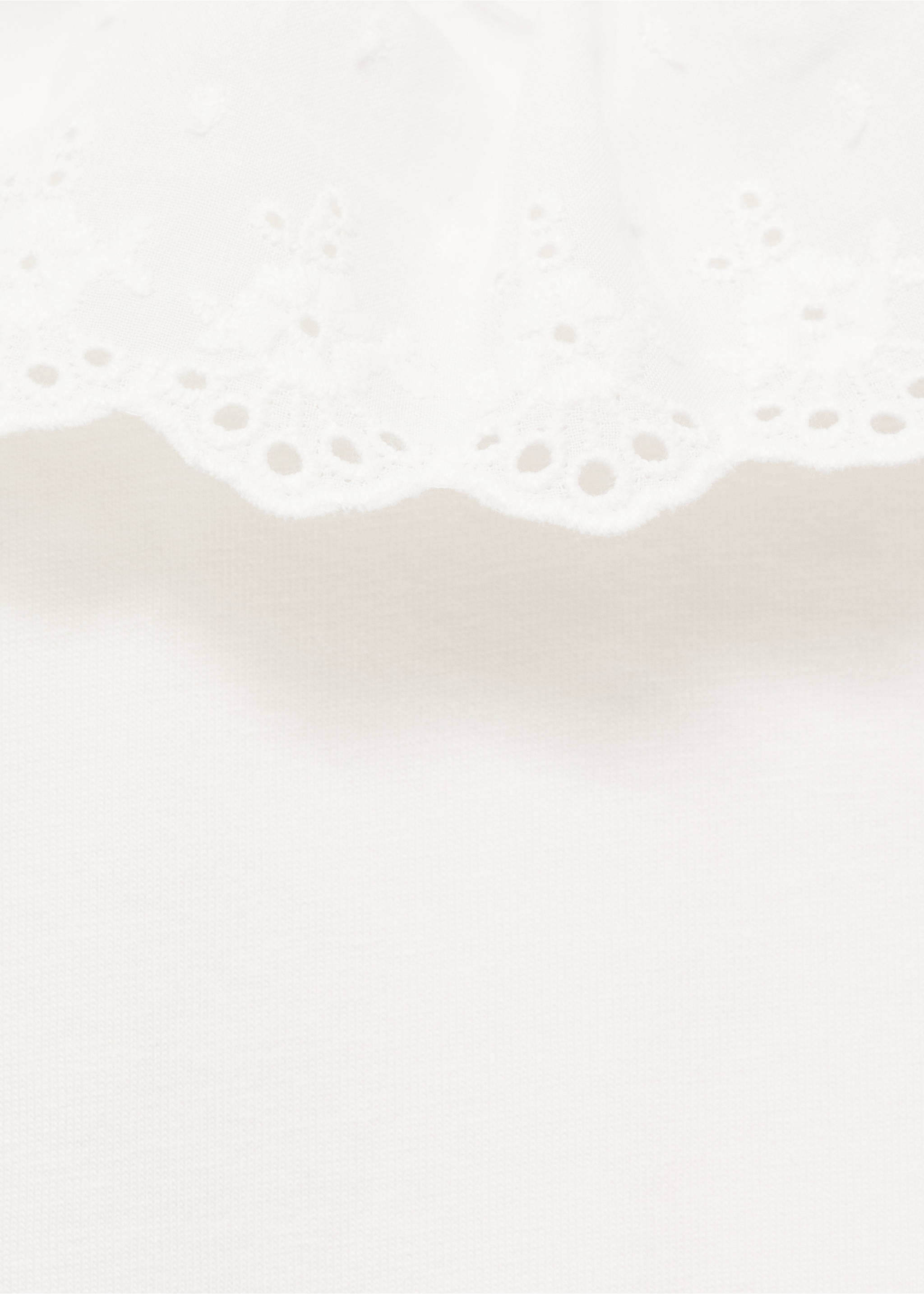 Body algodón cuello babydoll - Detalle del artículo 0, Blanco roto. Ref: 17001258-00.