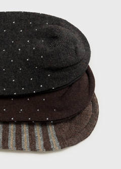 3 pack mixed socks — Brown 3