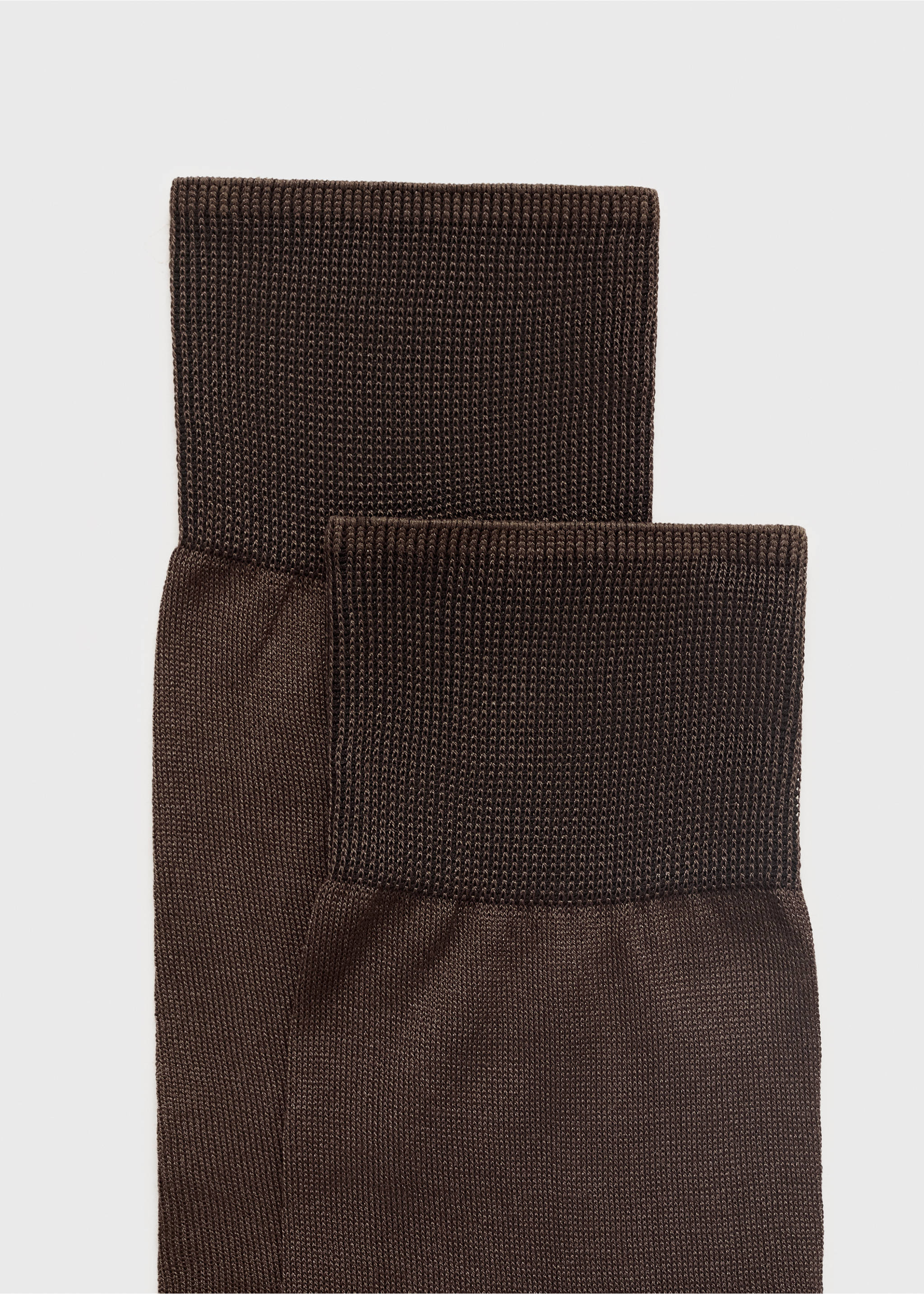 Pack 2 calcetines algodón largos - Detalle del artículo 8, Marrón. Ref: 17001267-00.