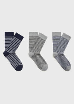 3 pack mixed socks — Navy 1
