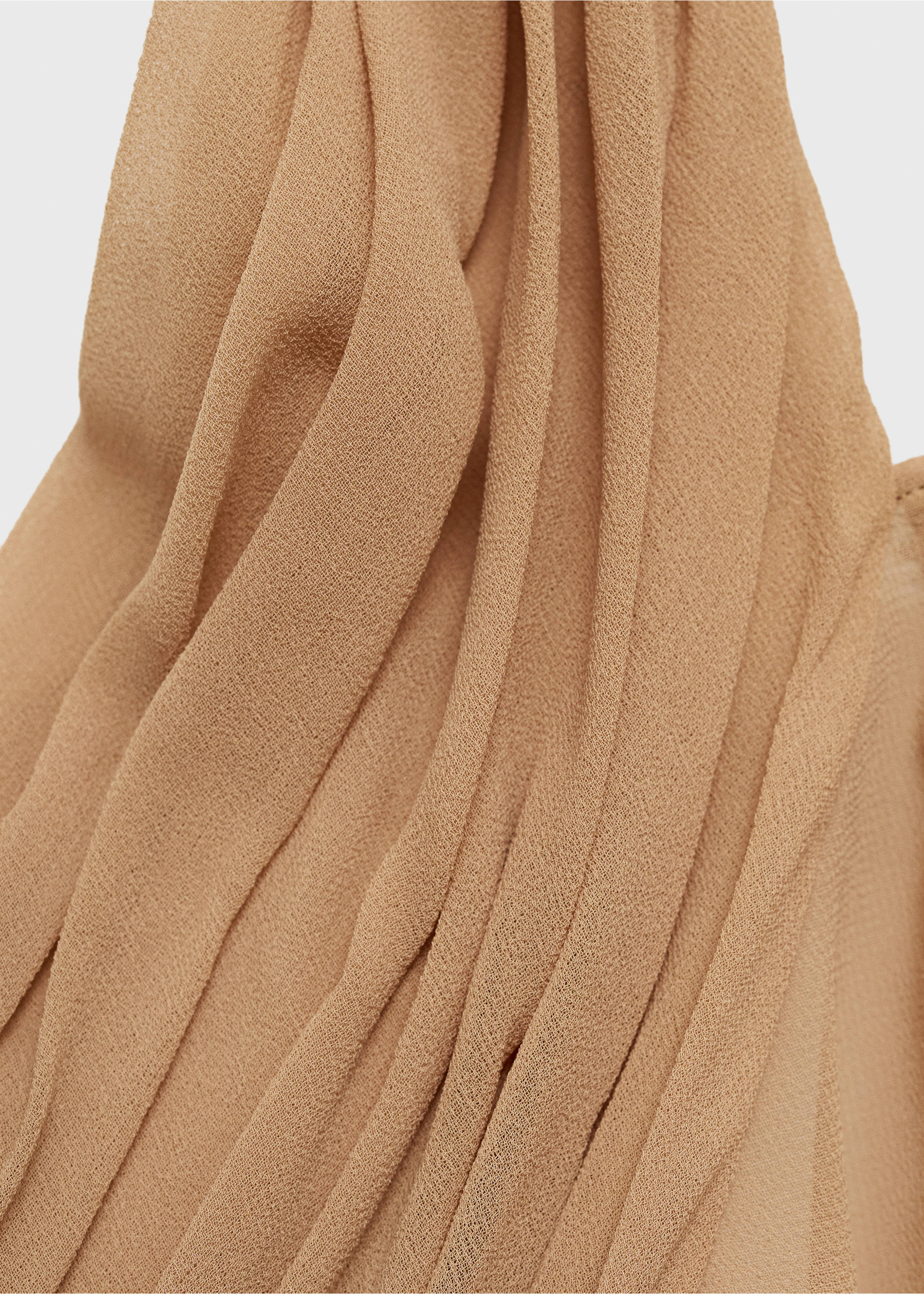 Robe longue semi-transparente col croisé - Détail de l'article 8, Nude. Ref: 17001273-00.