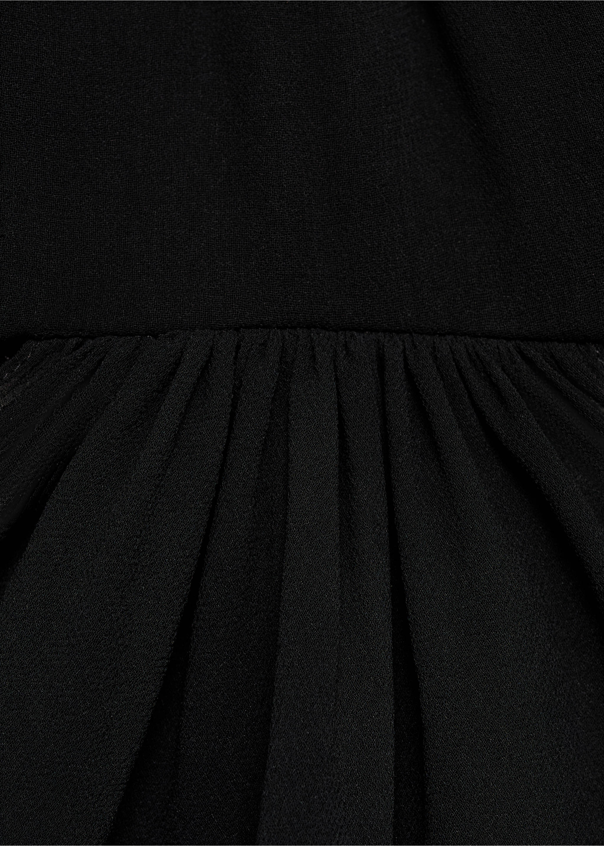 Dress with asymmetrical hem and cut-out - Details of the article 8, Black. Ref: 17001274-00.