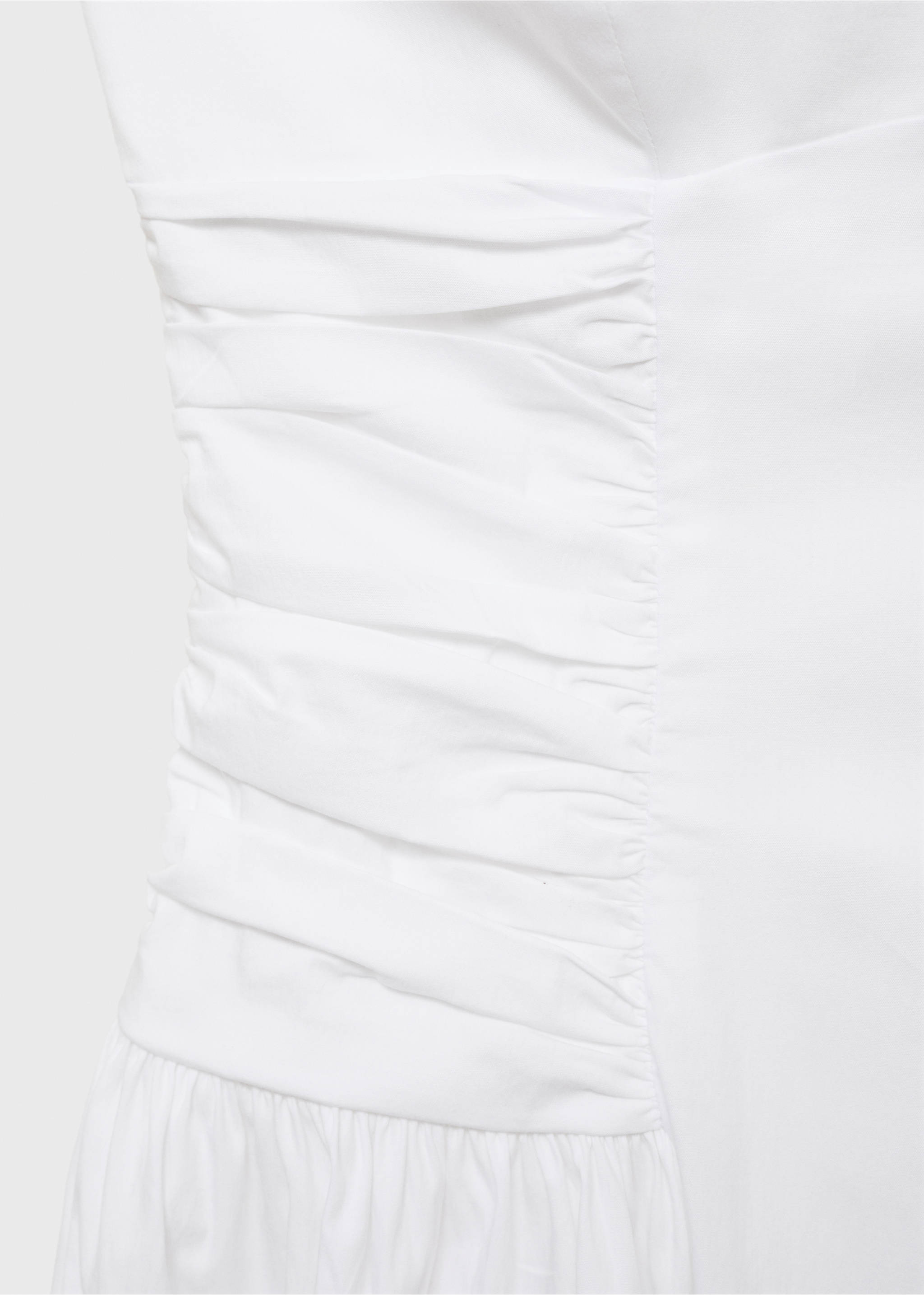 Strapless midi-dress - Details of the article 8, White. Ref: 17001275-00.