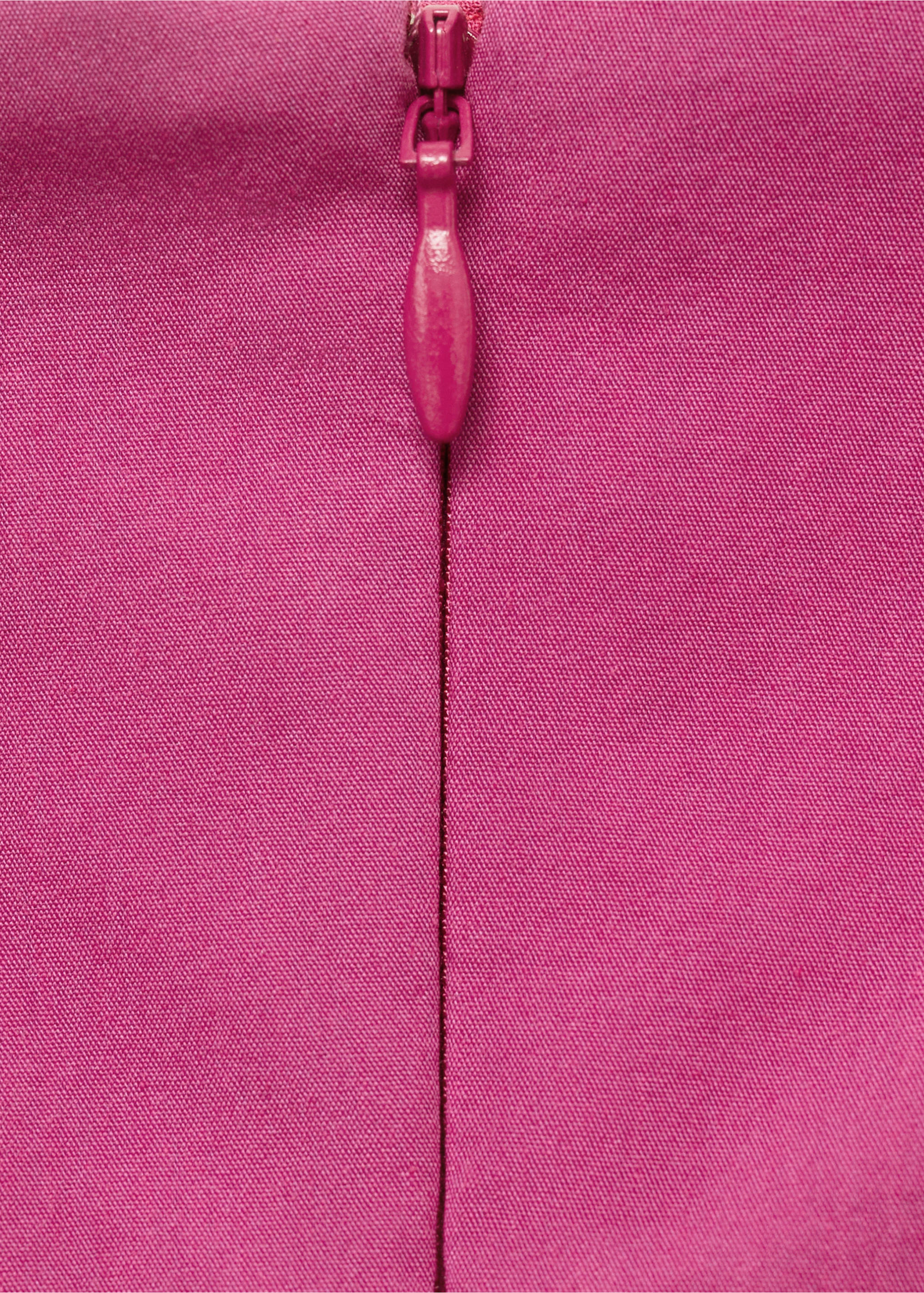 Strapless midi-dress - Details of the article 8, Fuchsia. Ref: 17001275-00.