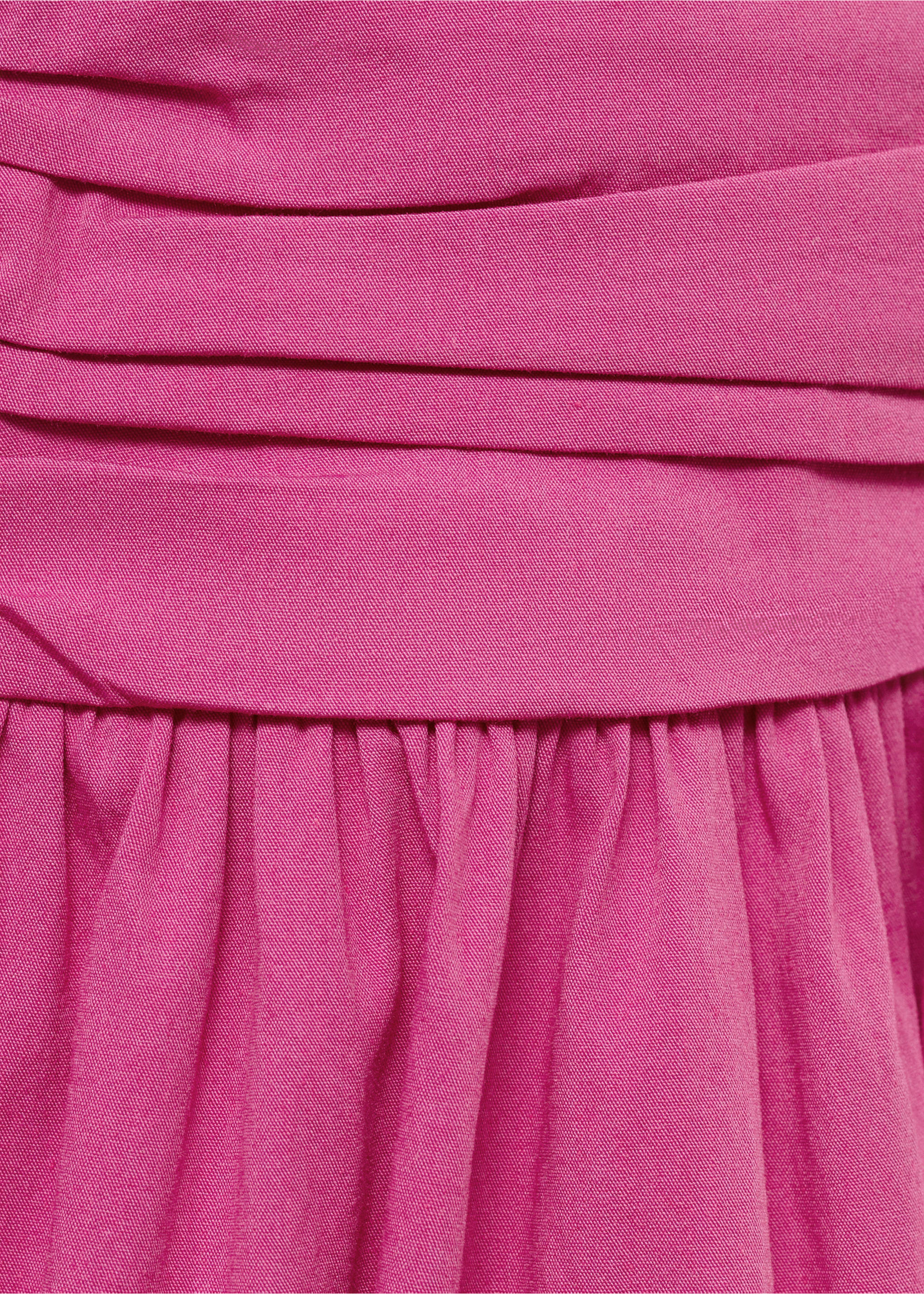 Strapless midi-dress - Details of the article 0, Fuchsia. Ref: 17001275-00.