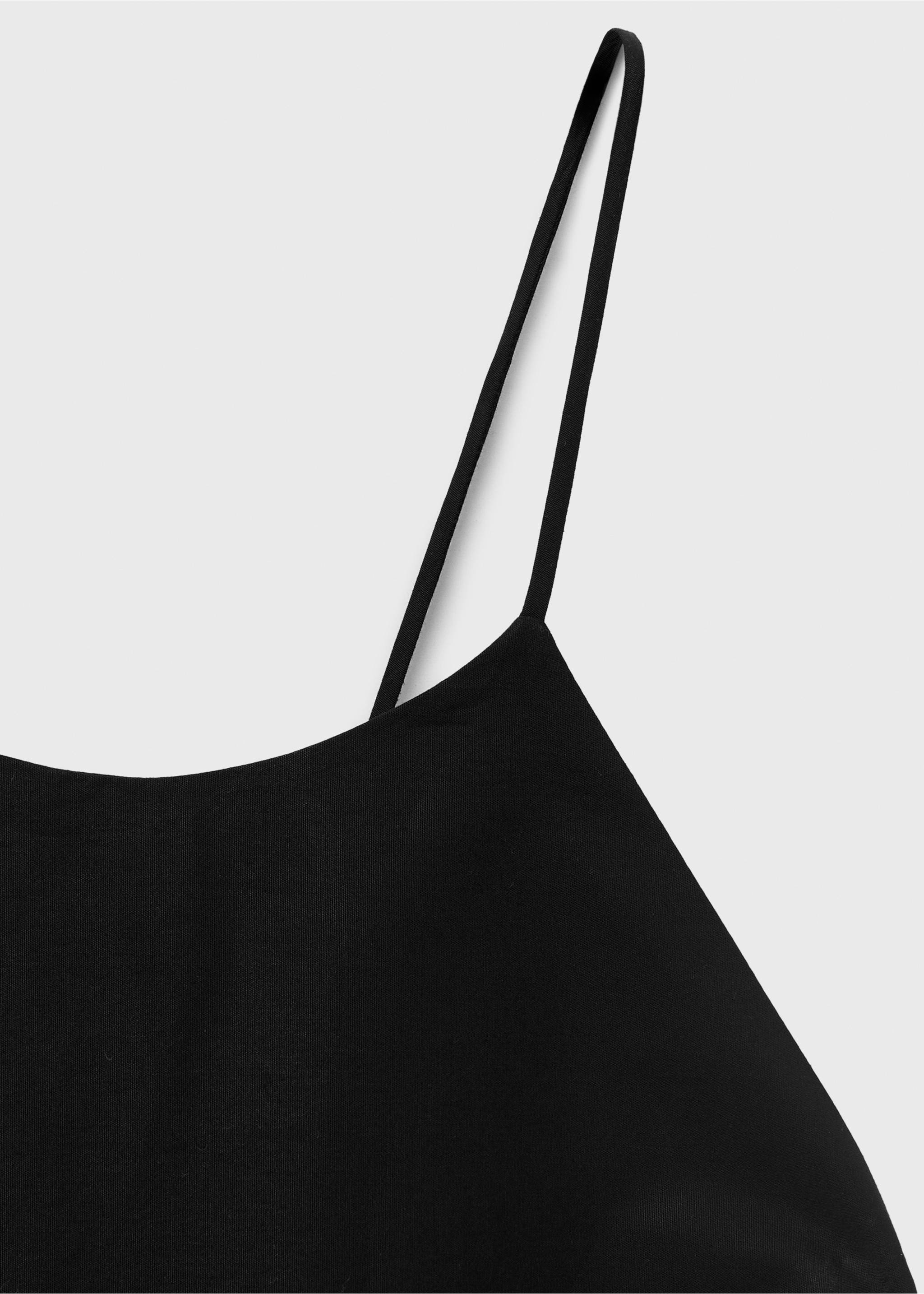 Halter dress with crossed back - Details of the article 8, Black. Ref: 17001276-00.