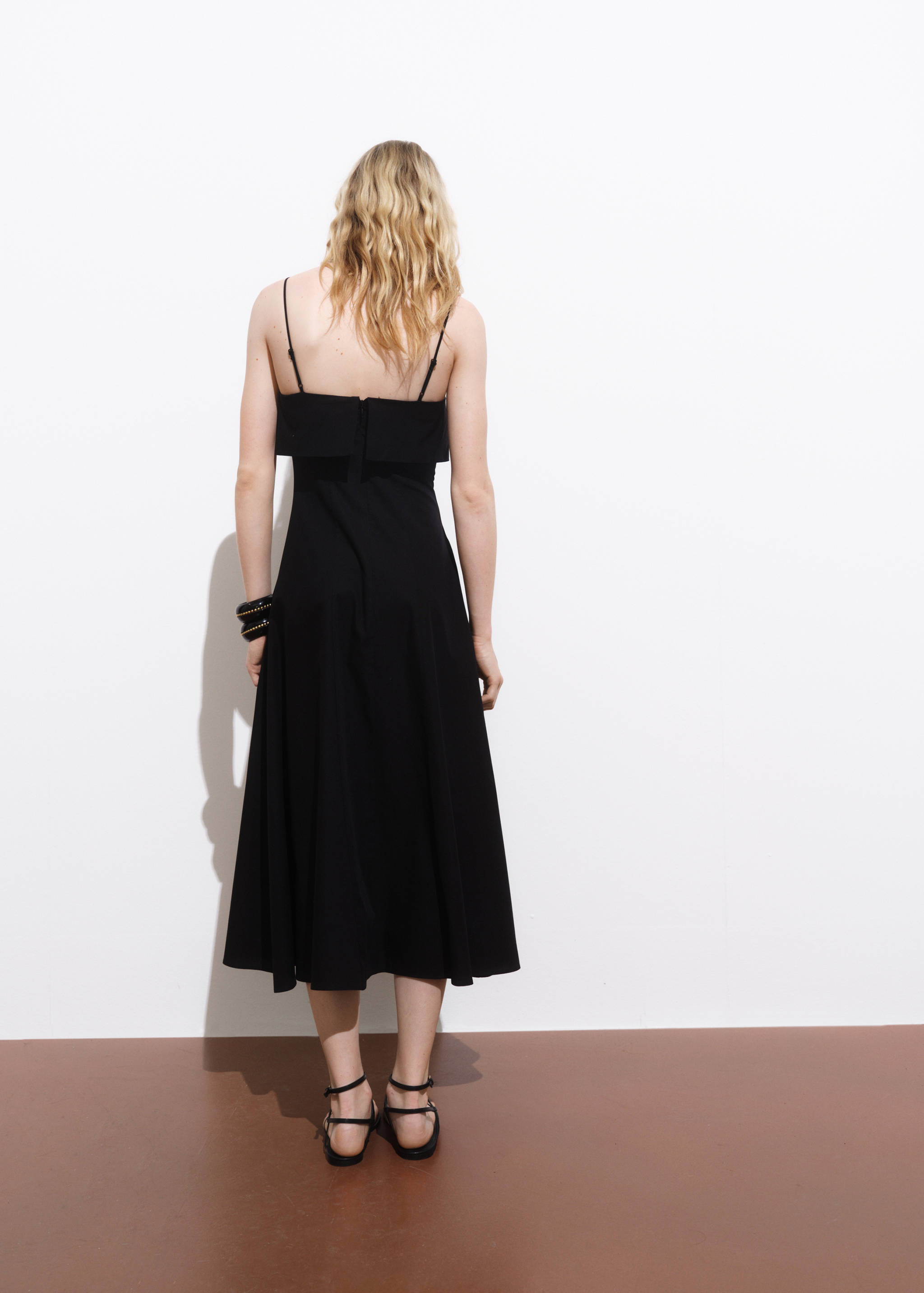 Flared cotton dress - Reverse of the article