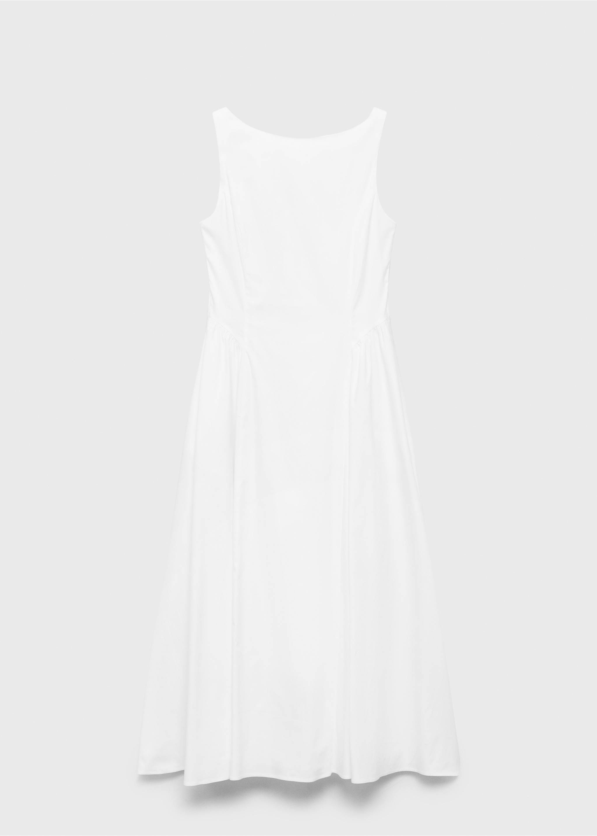 Flared midi-dress - Article without model, White. Ref: 17001283-00.
