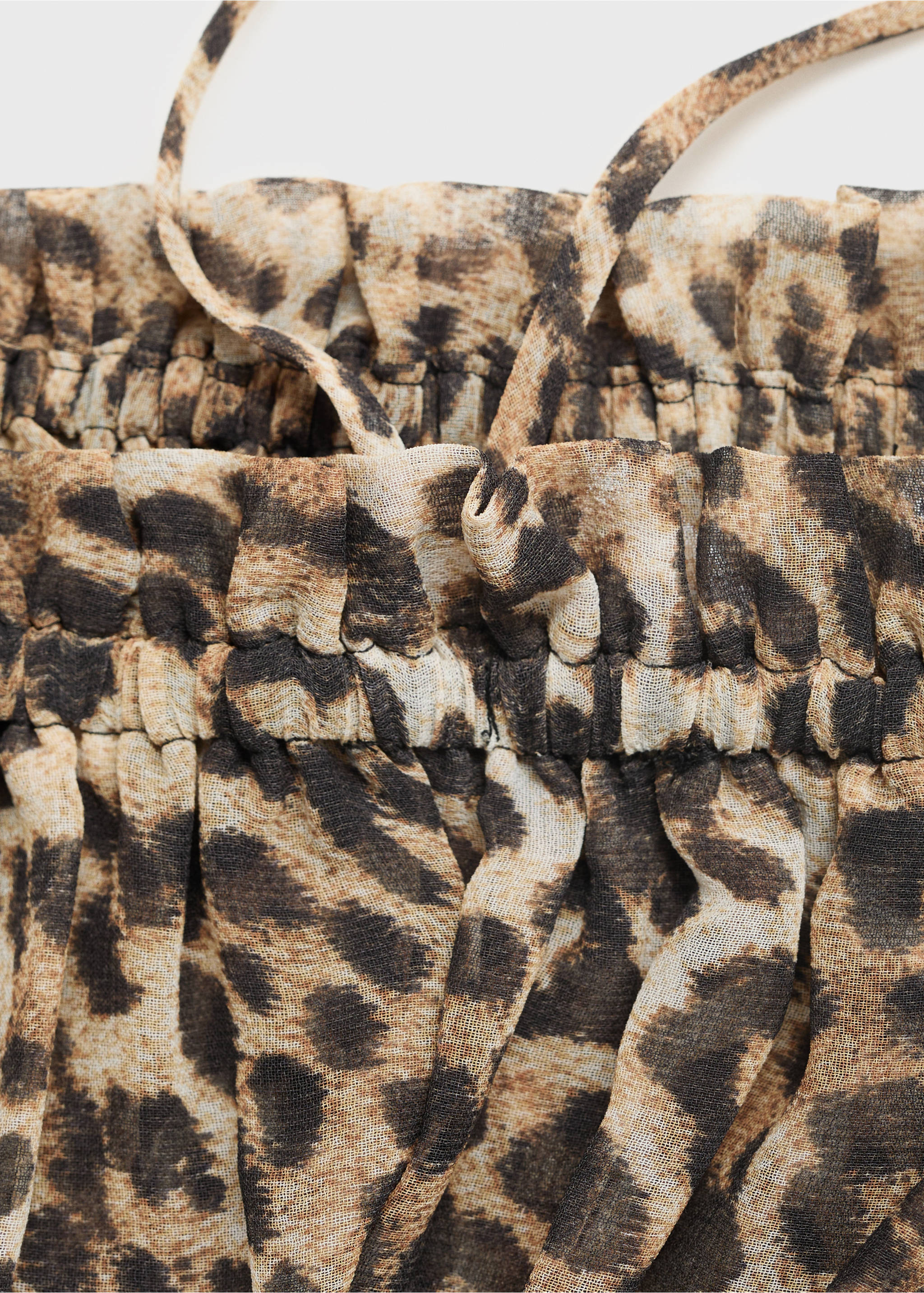 Leopard-print maxi-dress - Details of the article 0, Brown. Ref: 17001284-00.